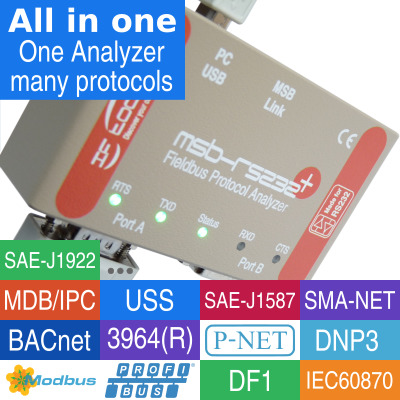 All-in-One analyseur RS-232 multi-protocole